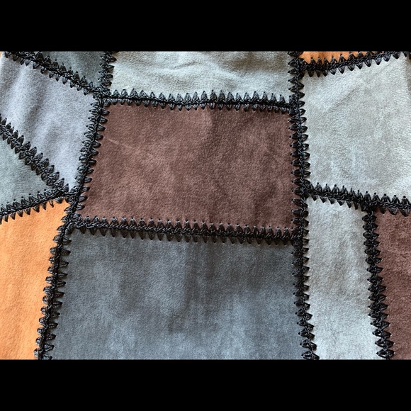 ZARA Patchwork Suede Mini Skirt, size L - Picture 7 of 7